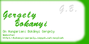 gergely bokanyi business card